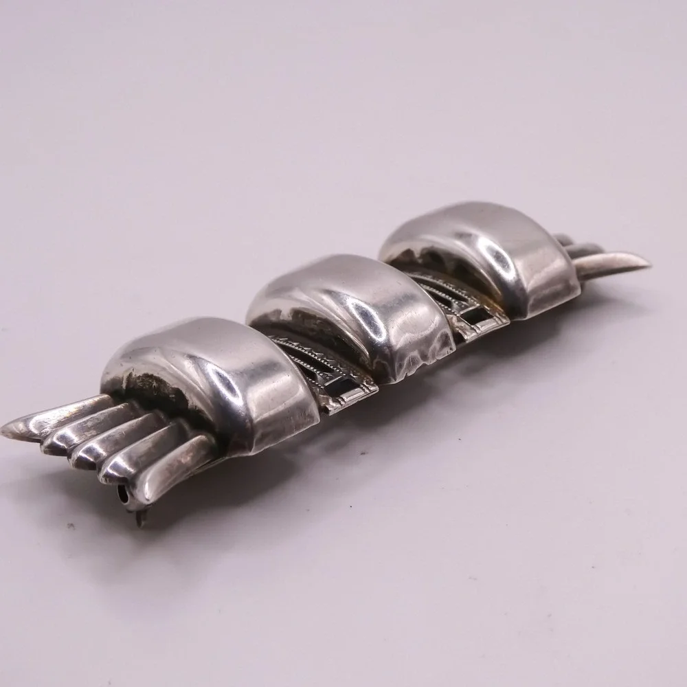Art Deco Sterling Silver 925 Bar Brooch Pin 2.3